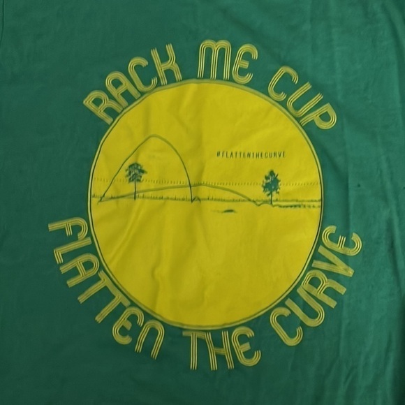 green and yellow rack me cup t shirt - Picture 3 of 5